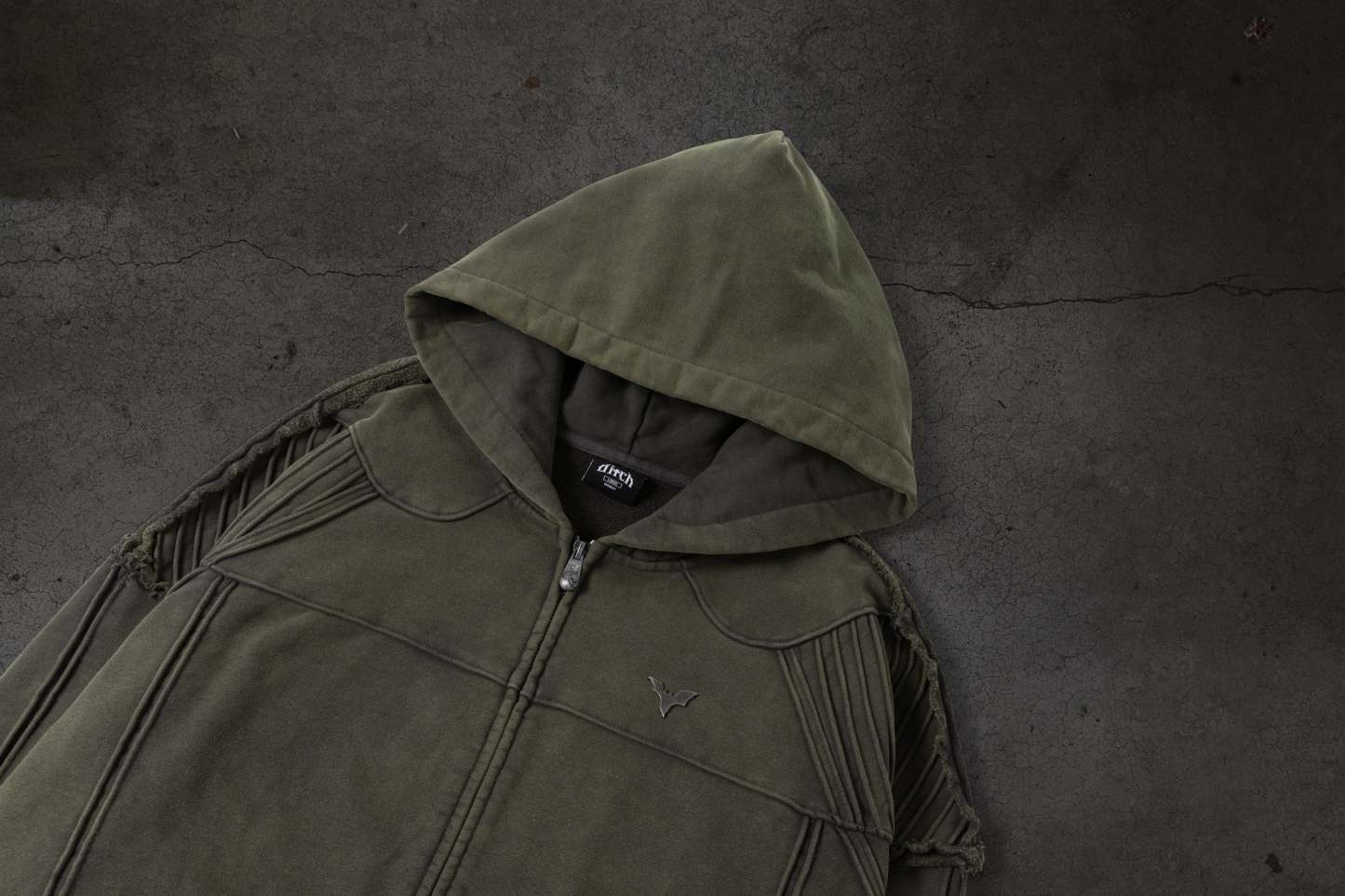 BIKER HOODIE (ASH)-IYAMIUIO