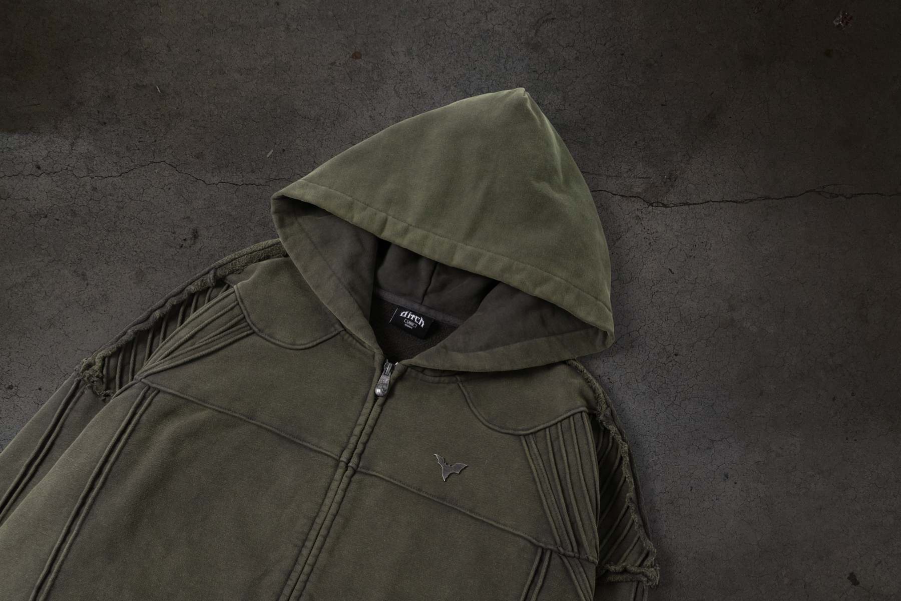 BIKER HOODIE (ASH)-IYAMIUIO