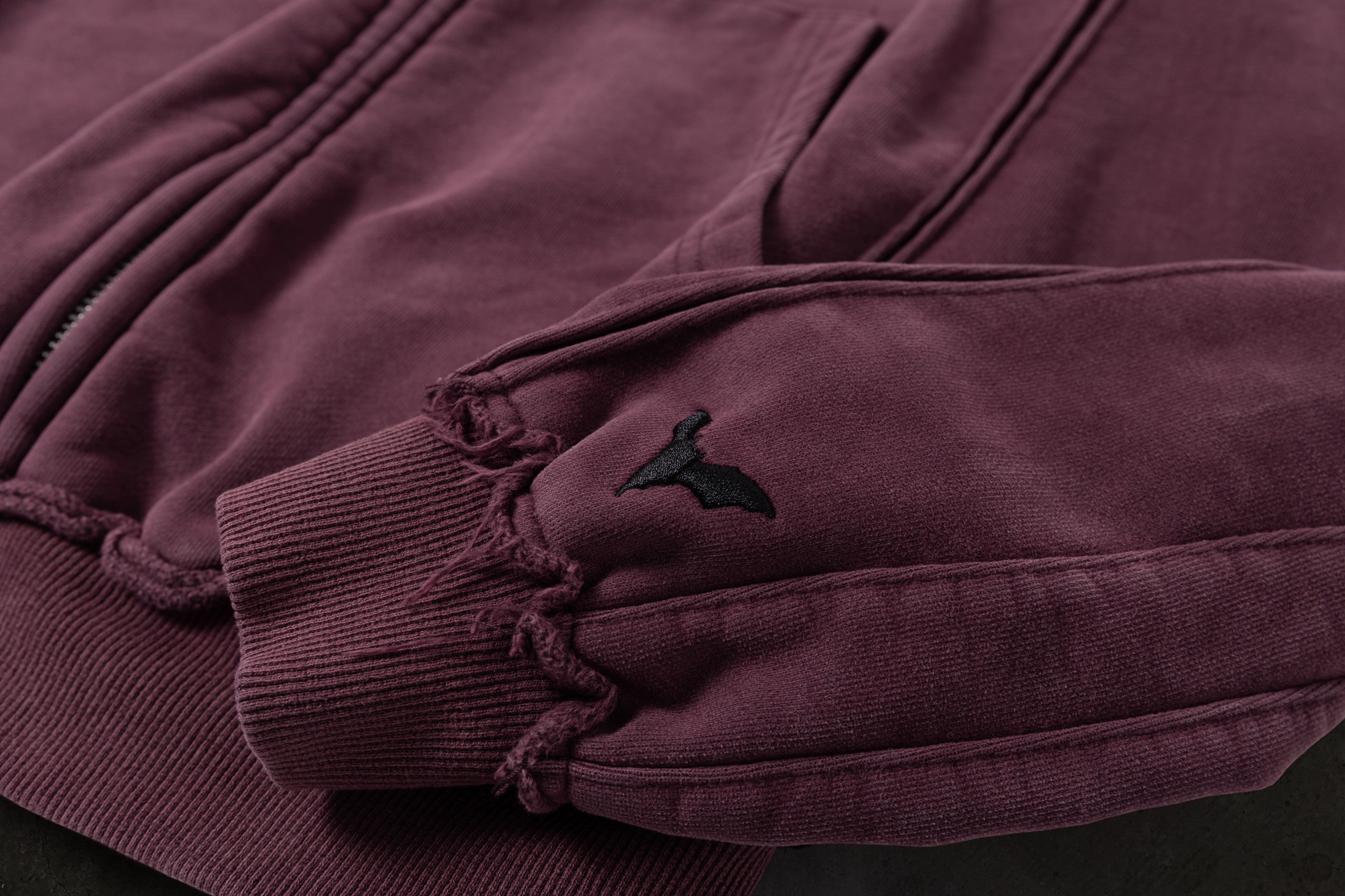 BIKER HOODIE (CRIMSON)-IYAMIUIO