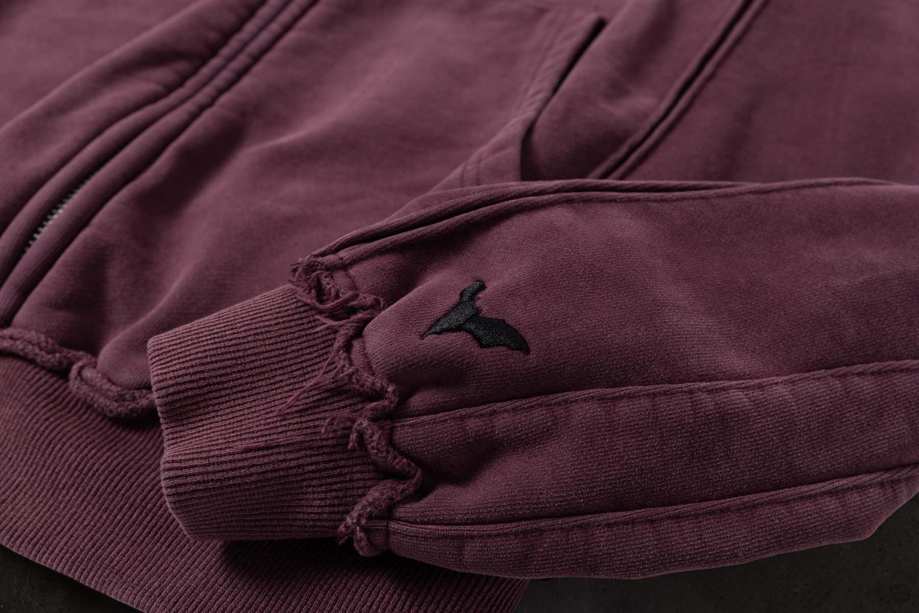 BIKER HOODIE (CRIMSON)-IYAMIUIO