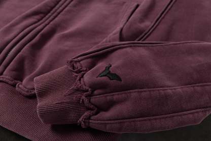 BIKER HOODIE (CRIMSON)-IYAMIUIO