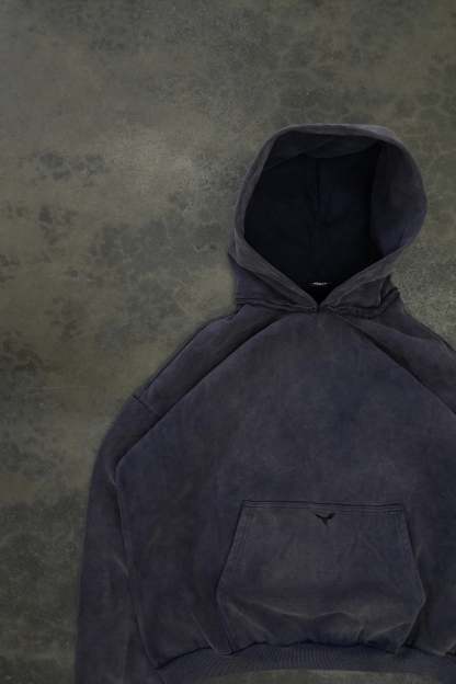 BLANK PULLOVER (OVERWASHED NAVY)-IYAMIUIO