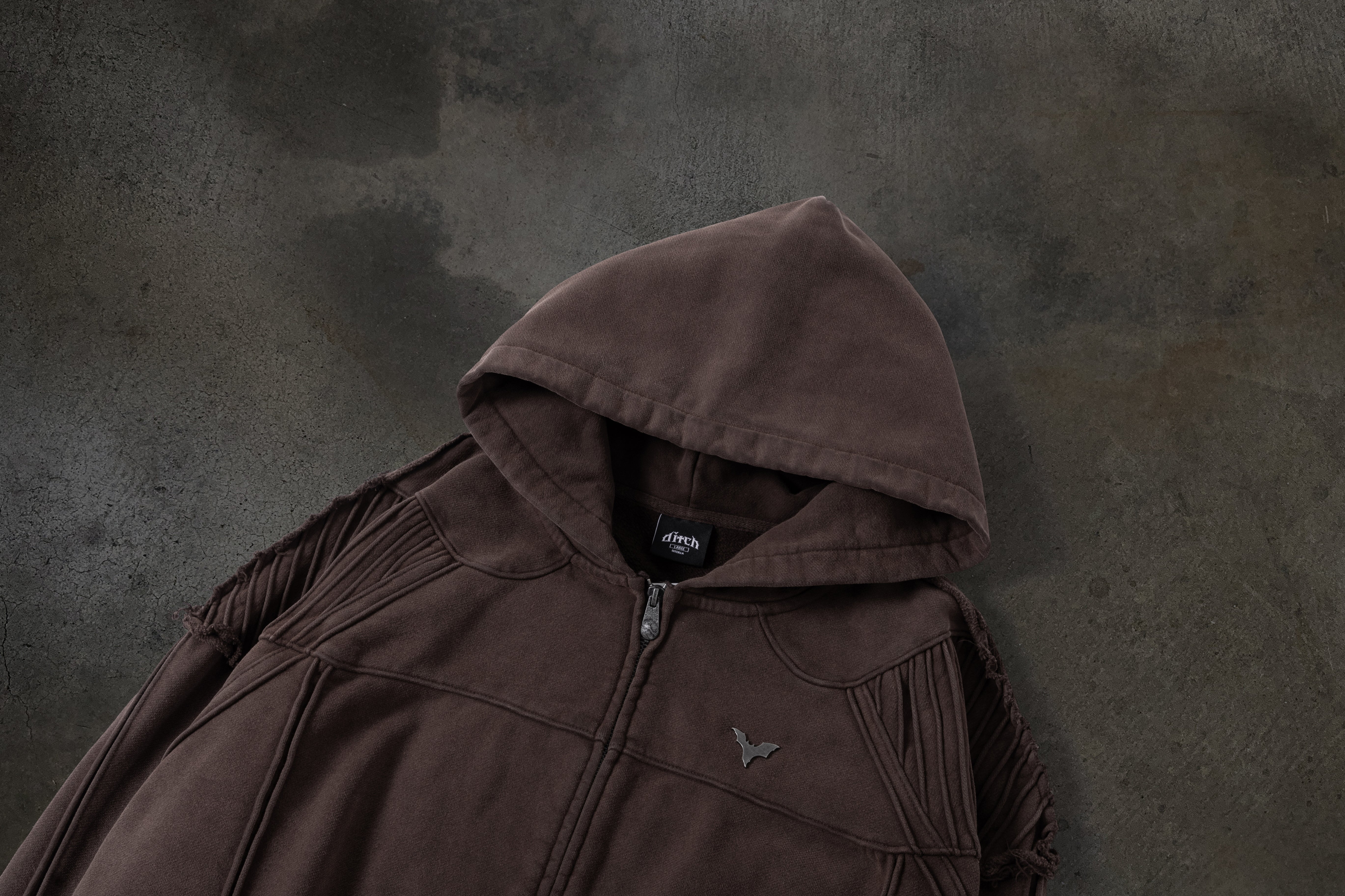 BIKER HOODIE (MOCHA)-IYAMIUIO