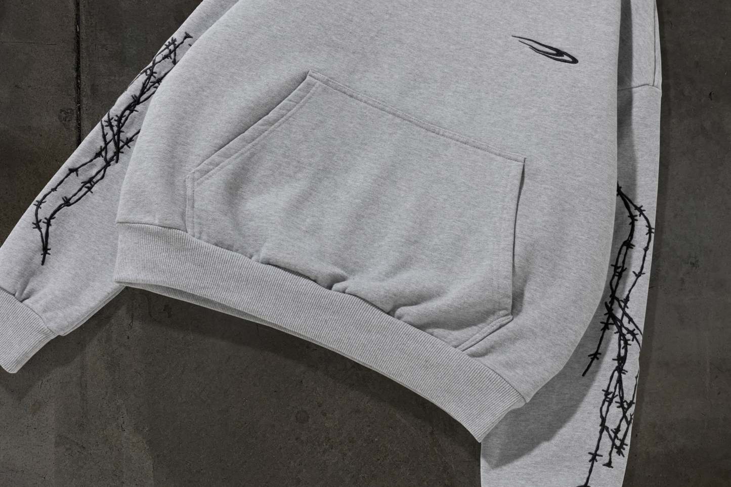 ATHLETIC BARBED PULLOVER (HEATHER GREY)-IYAMIUIO