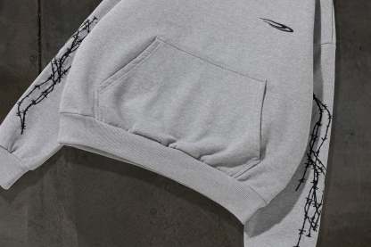 ATHLETIC BARBED PULLOVER (HEATHER GREY)-IYAMIUIO