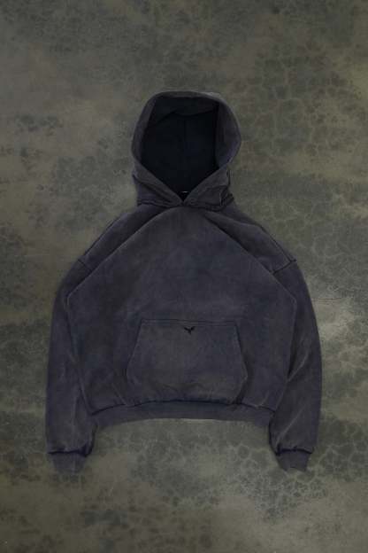 BLANK PULLOVER (OVERWASHED NAVY)-IYAMIUIO