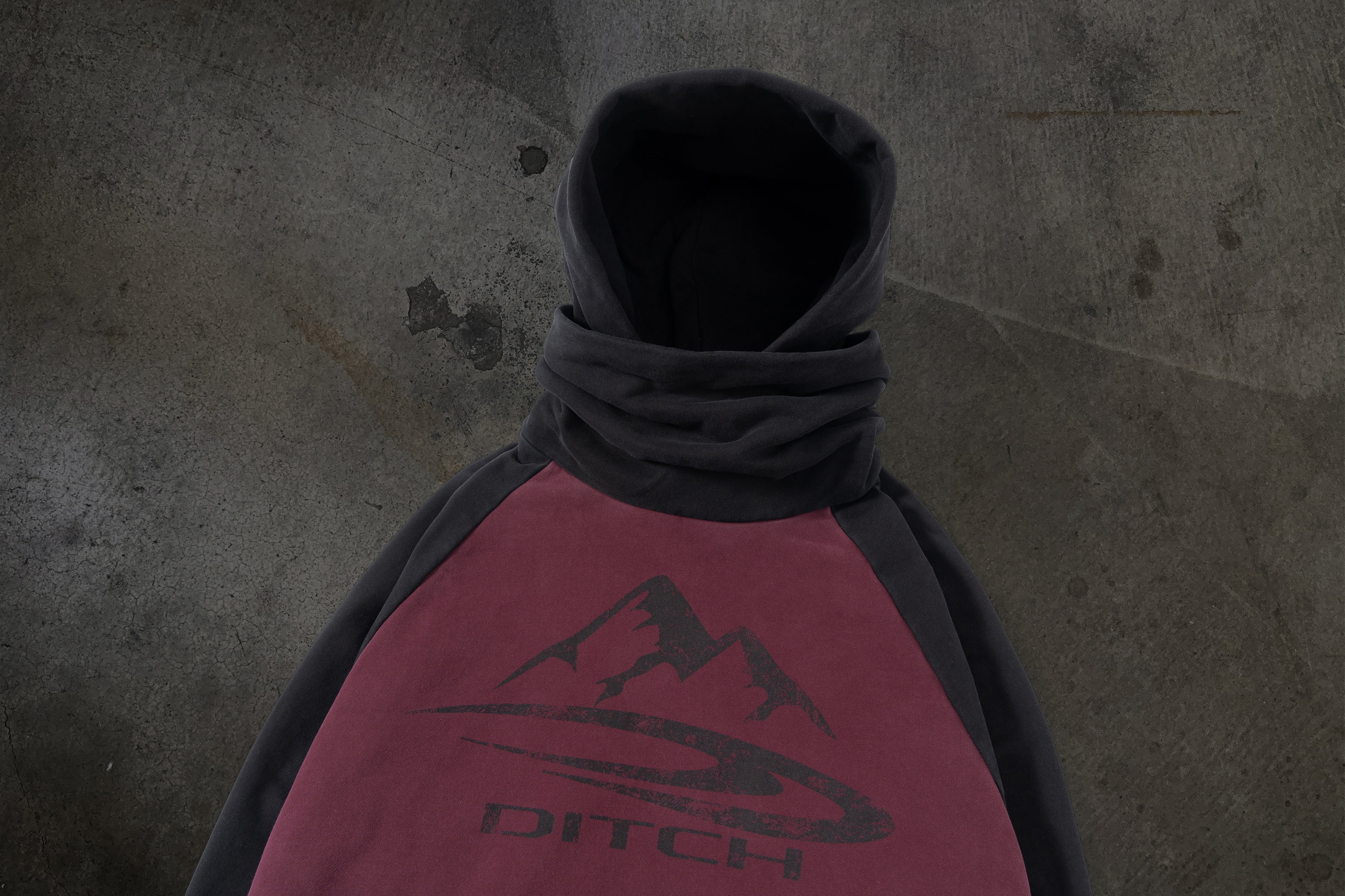 SUMMIT MASKED HOODIE (CRIMSON)-IYAMIUIO