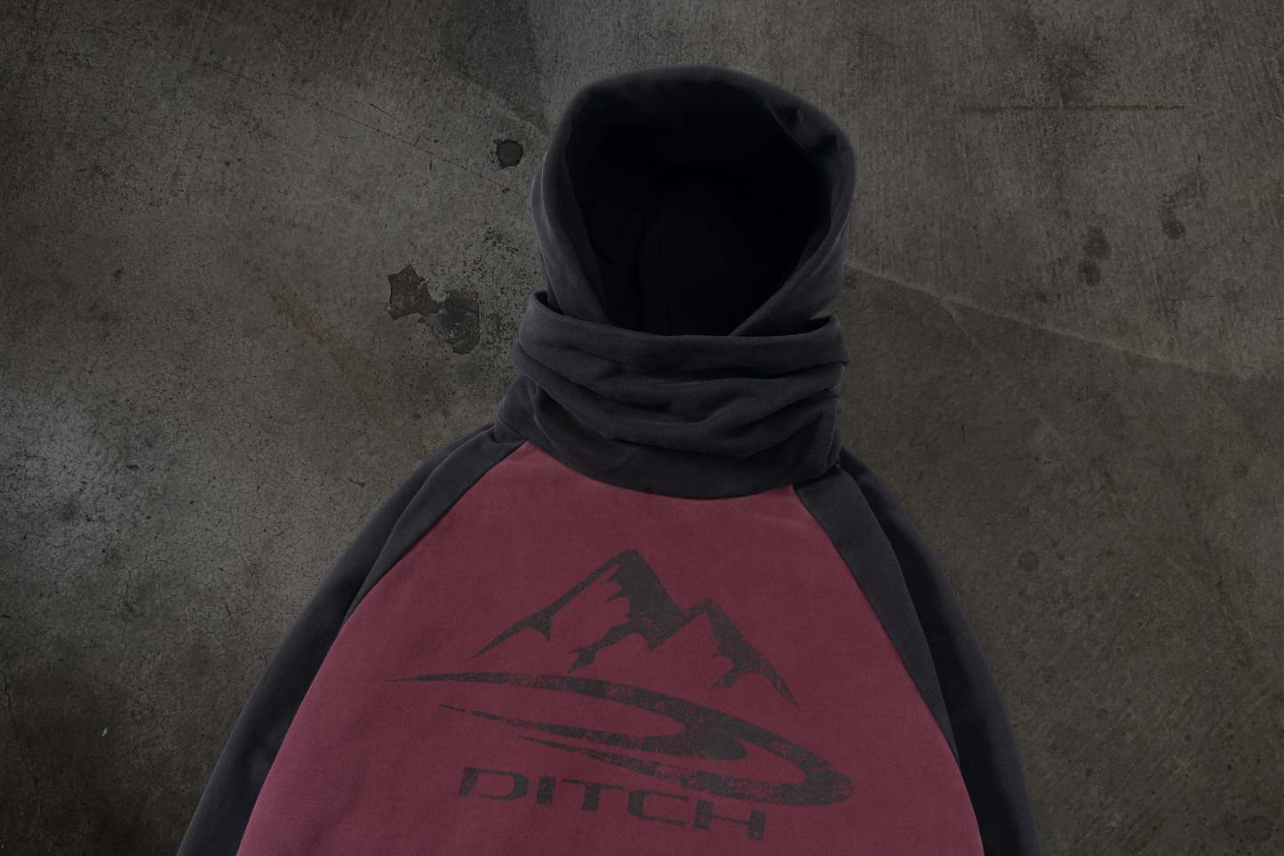 SUMMIT MASKED HOODIE (CRIMSON)-IYAMIUIO