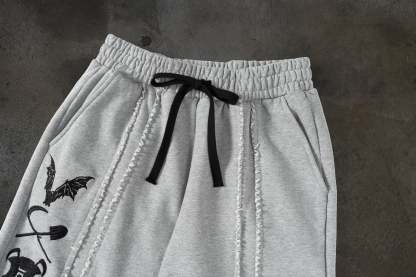 PATCHED SWEATS (HEATHER GREY)-IYAMIUIO