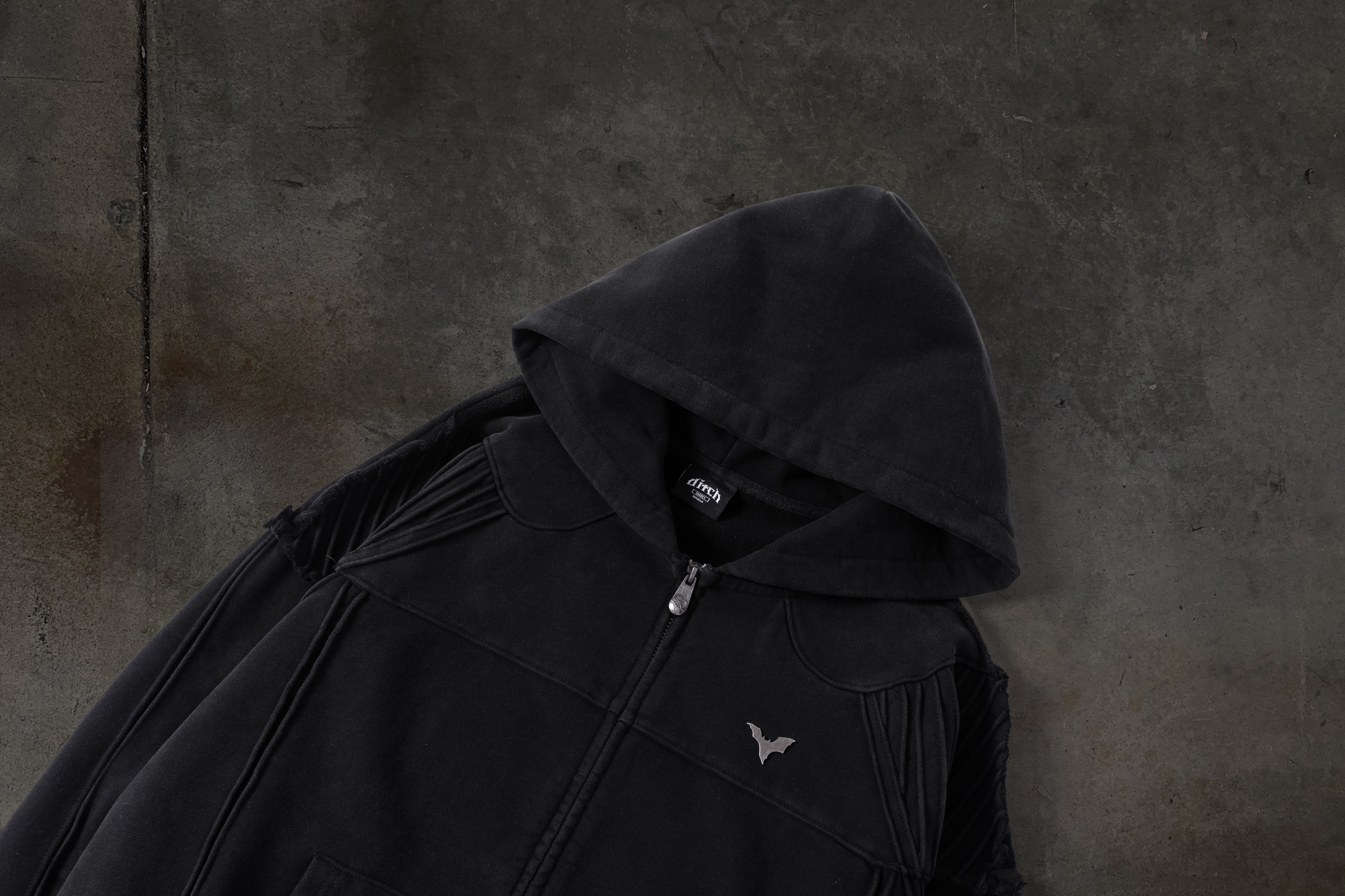 BIKER HOODIE (COAL)-IYAMIUIO