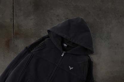 BIKER HOODIE (COAL)-IYAMIUIO