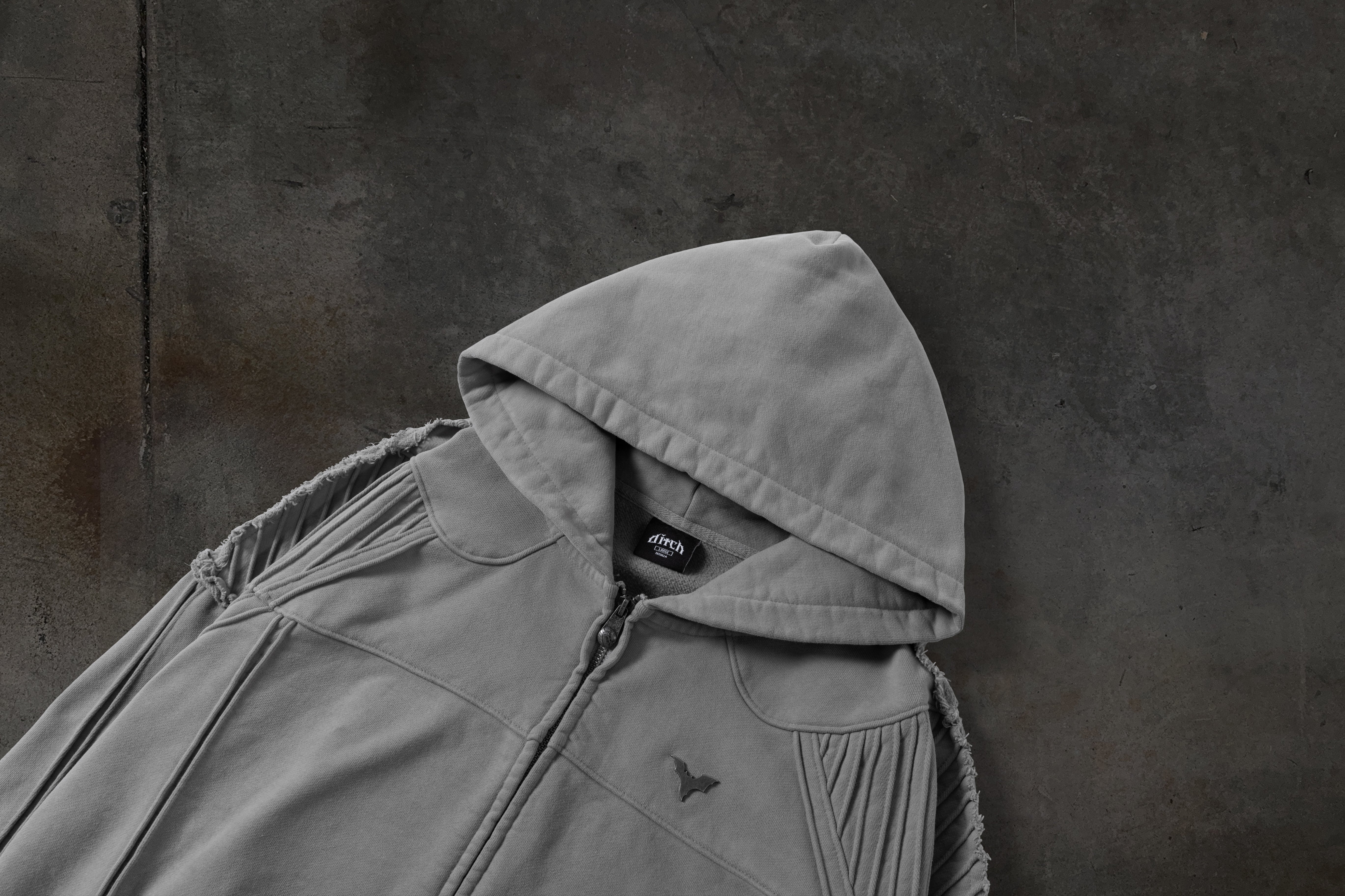 BIKER HOODIE (SAND)-IYAMIUIO