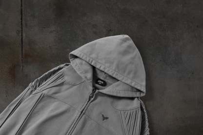 BIKER HOODIE (SAND)-IYAMIUIO