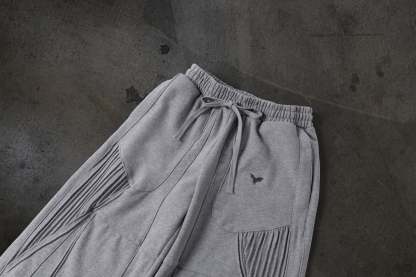 BIKER SWEATS (HEATHER GREY)-IYAMIUIO