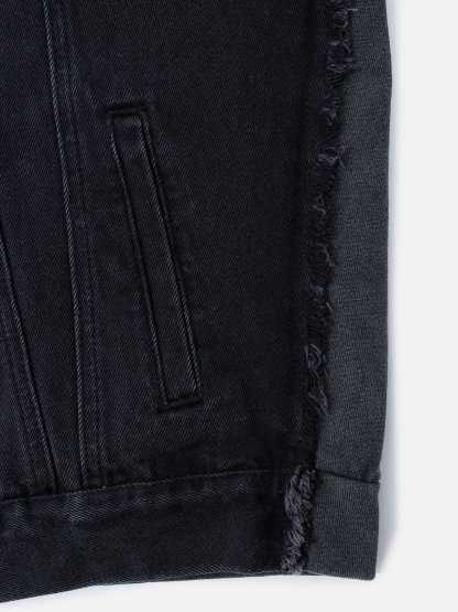 Aelfric Eden Washed Hooded Denim Jacket-IYAMIUIO