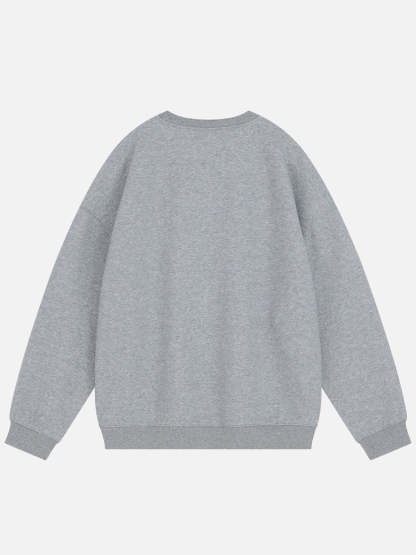 Aelfric Eden Basic Embroidery Heartie Sweatshirt-IYAMIUIO