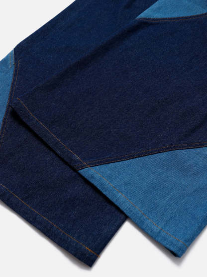 Aelfric Eden Color Blocking Patchwork Loose Jeans-IYAMIUIO