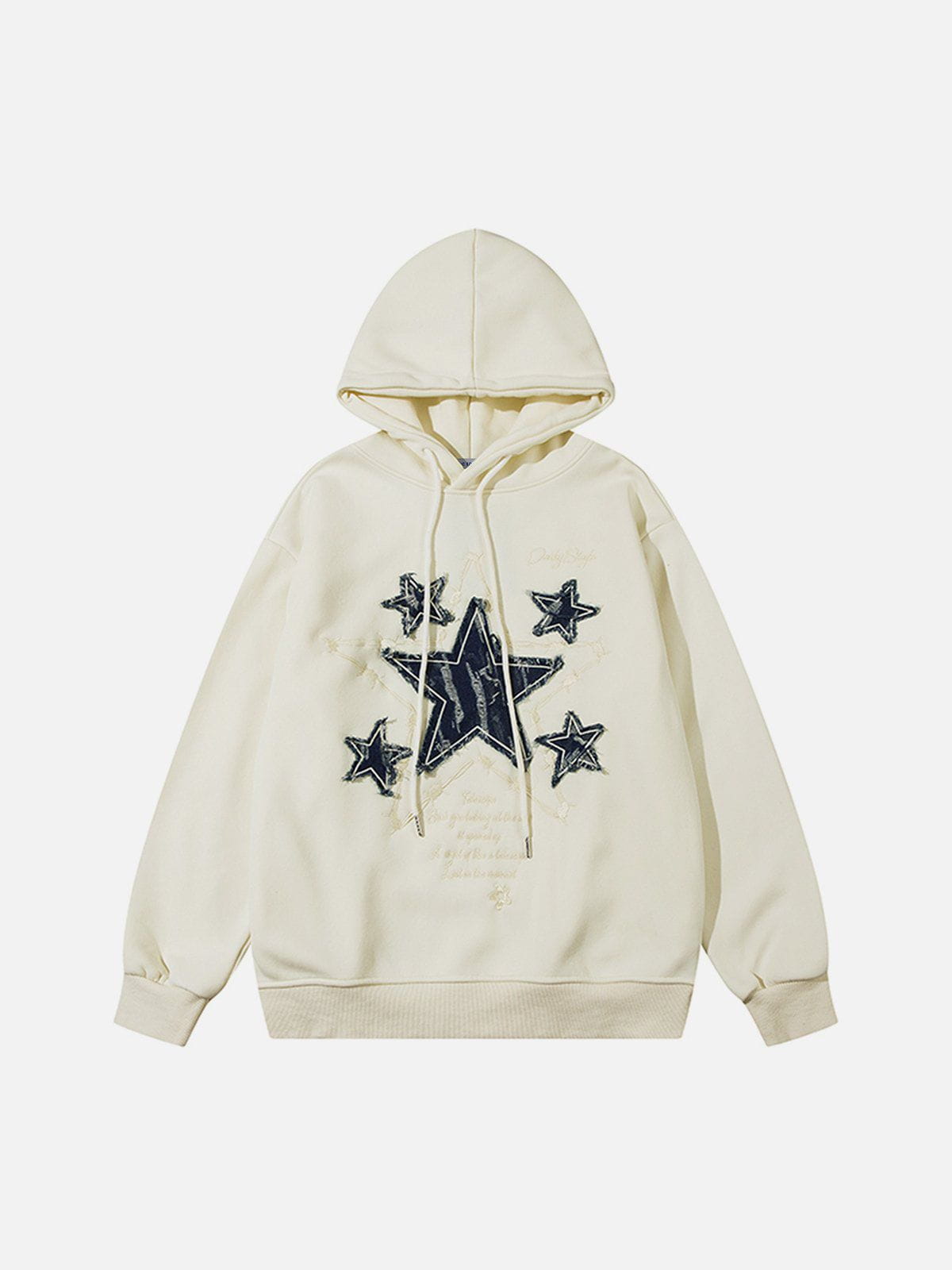 Aelfric Eden Applique Embroidery Star Hoodie-IYAMIUIO