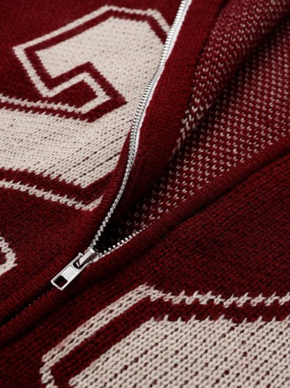 [Pre-Order] Aelfric Eden Number Jacquard Cardigan-IYAMIUIO