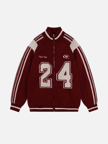 [Pre-Order] Aelfric Eden Number Jacquard Cardigan-IYAMIUIO