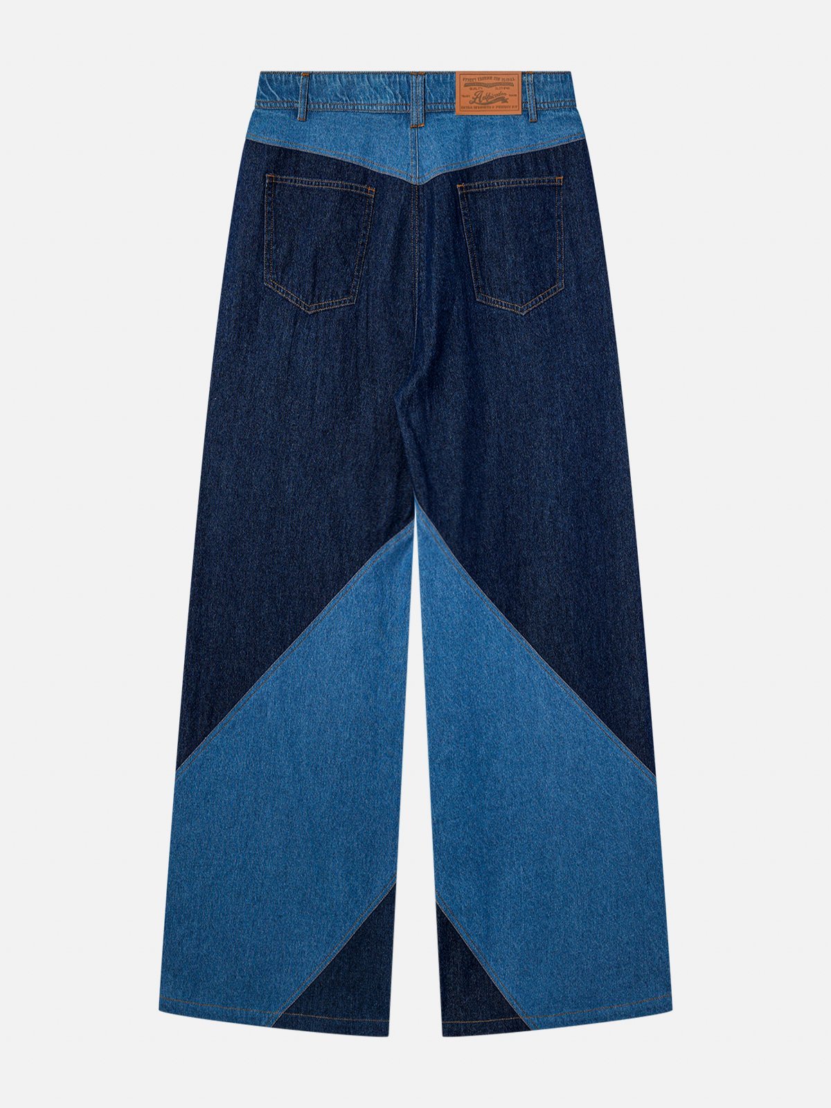 Aelfric Eden Color Blocking Patchwork Loose Jeans-IYAMIUIO