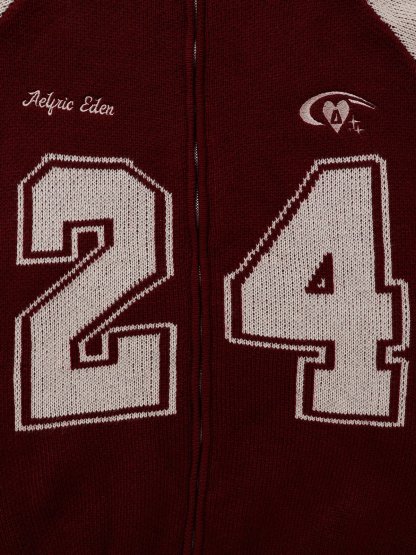 [Pre-Order] Aelfric Eden Number Jacquard Cardigan-IYAMIUIO