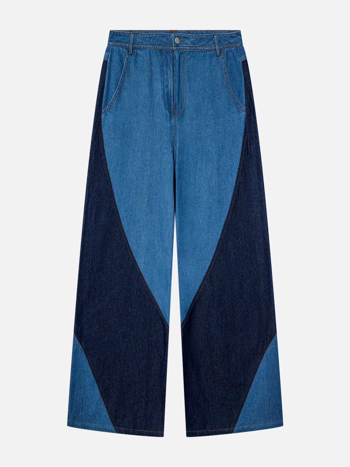 Aelfric Eden Color Blocking Patchwork Loose Jeans-IYAMIUIO