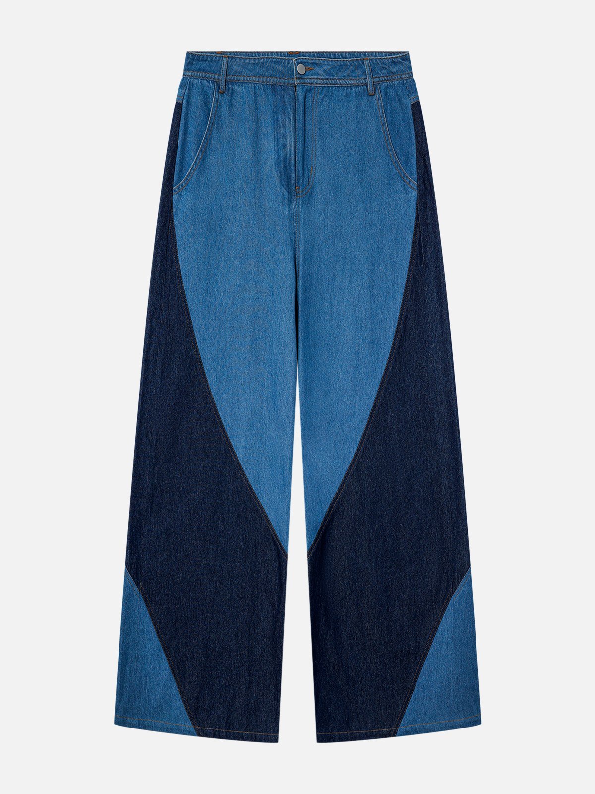 Aelfric Eden Color Blocking Patchwork Loose Jeans-IYAMIUIO