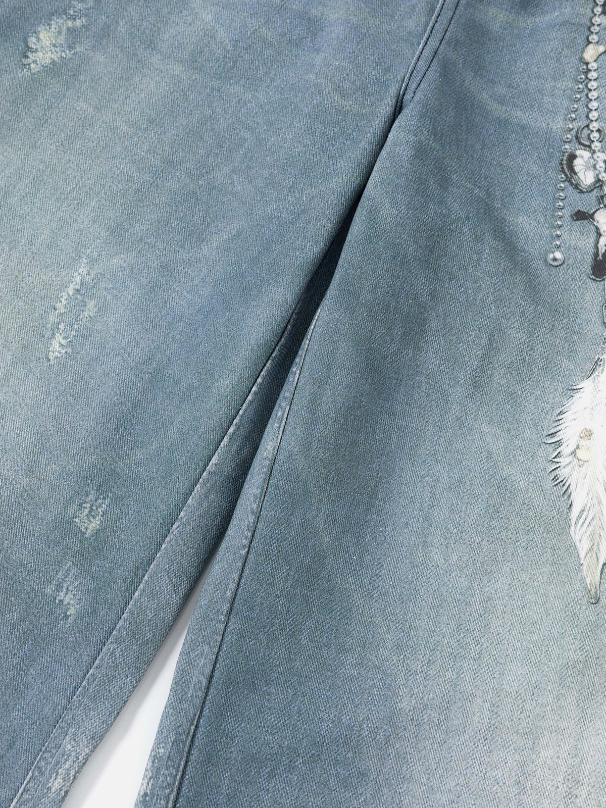 Aelfric Eden Chains Print Jeans-IYAMIUIO