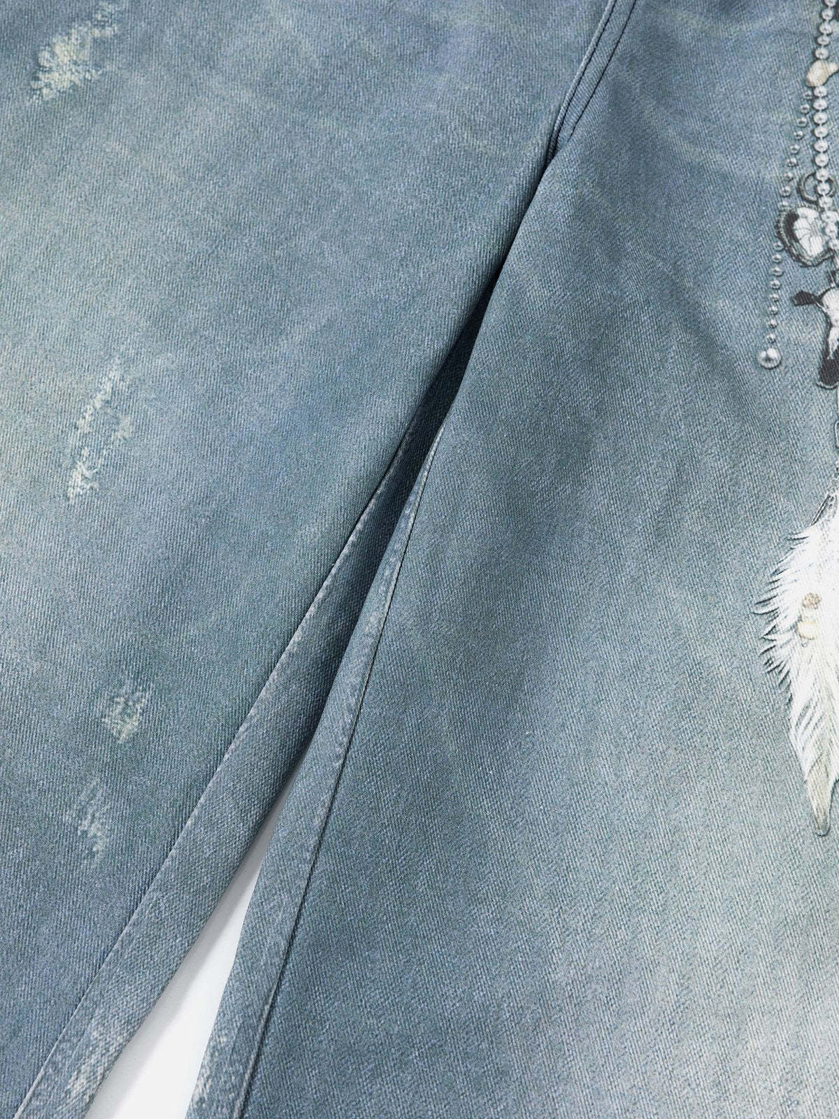 Aelfric Eden Chains Print Jeans-IYAMIUIO