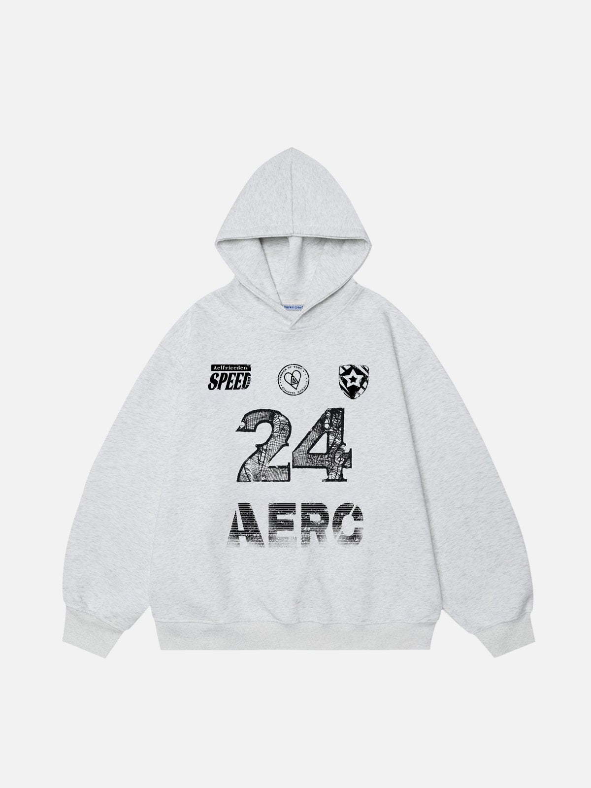 Aelfric Eden Broken Number Print Hoodie-IYAMIUIO
