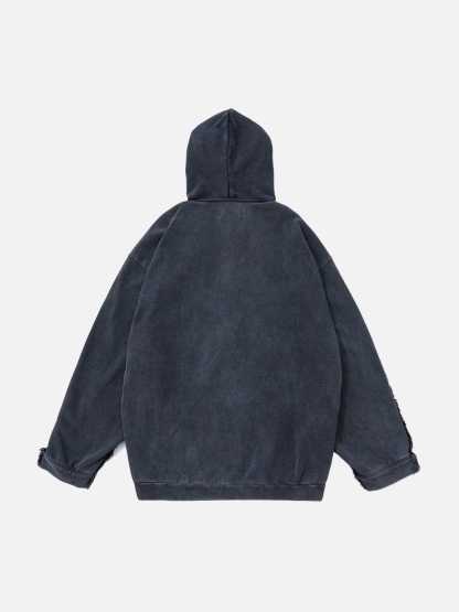 Aelfric Eden Washed Hooded Denim Jacket-IYAMIUIO