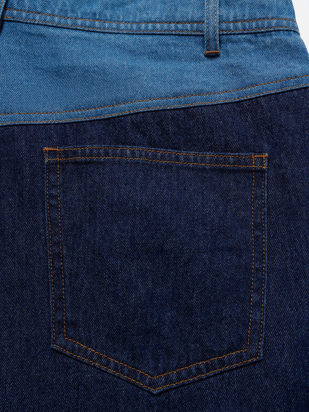 Aelfric Eden Color Blocking Patchwork Loose Jeans-IYAMIUIO