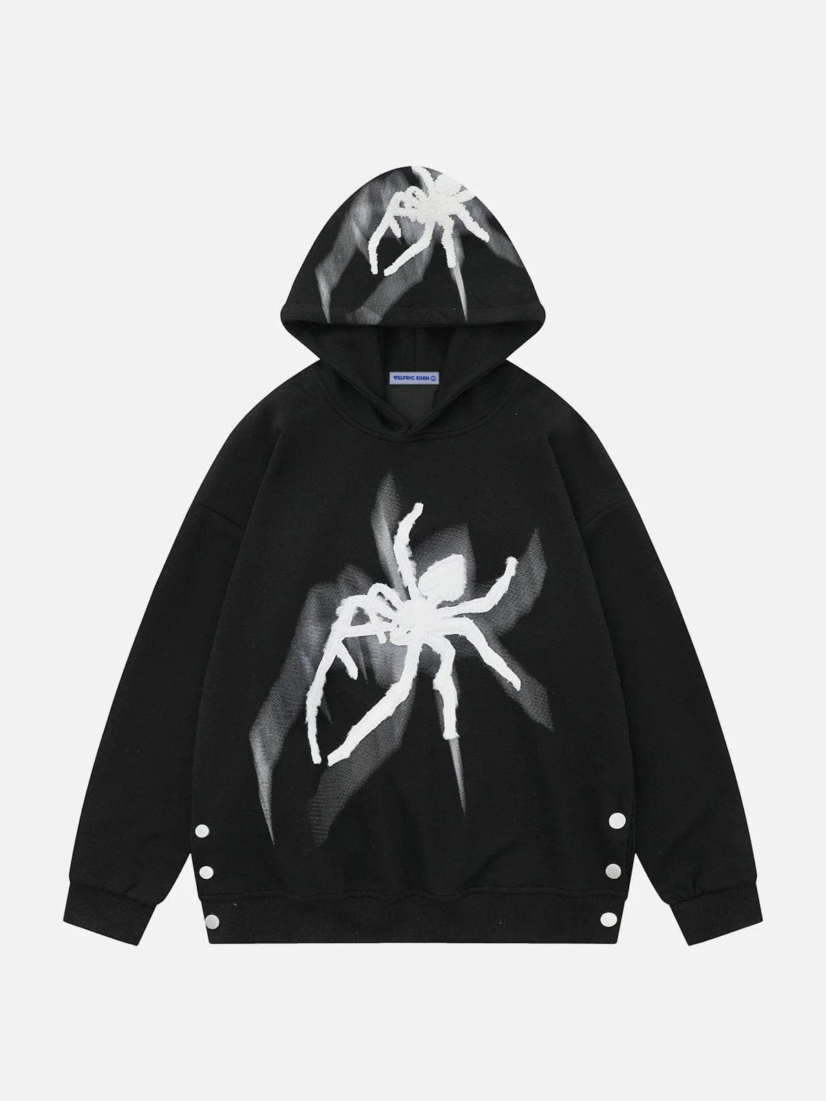 Aelfric Eden Spider Towel Embroidery Hoodie-IYAMIUIO