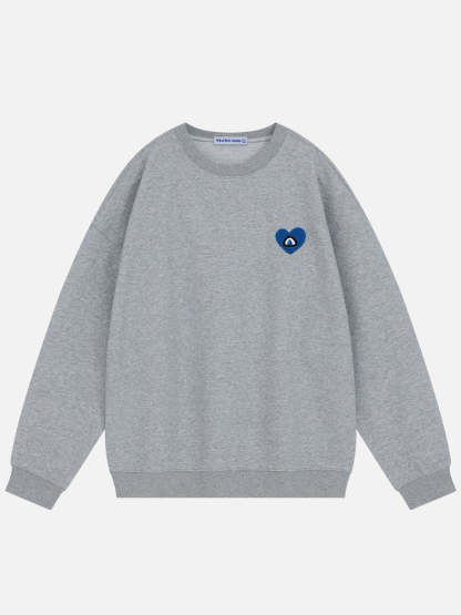 Aelfric Eden Basic Embroidery Heartie Sweatshirt-IYAMIUIO