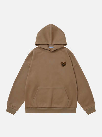 Aelfric Eden Basic Embroidery Heartie Hoodie-IYAMIUIO