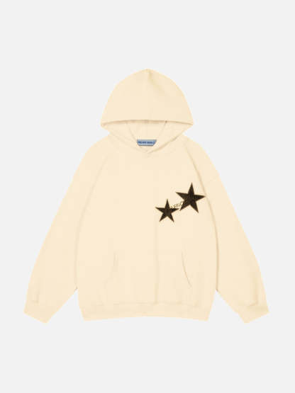 Aelfric Eden Star Print Color Contrast Hoodie-IYAMIUIO
