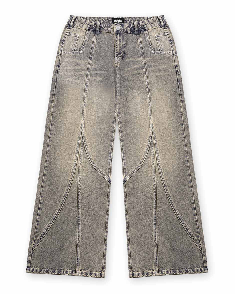 Claw Denim Light Grey Yellow-IYAMIUIO