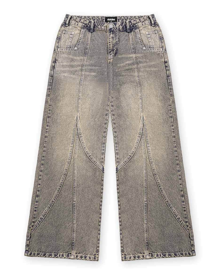 Claw Denim Light Grey Yellow-IYAMIUIO