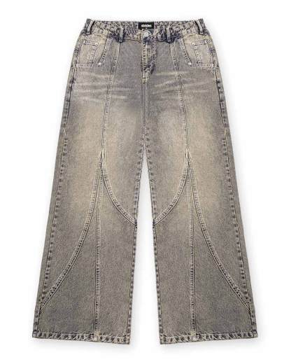Claw Denim Light Grey Yellow-IYAMIUIO
