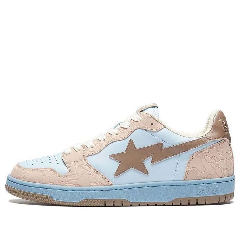 A BATHING APE Bape Court Sta 'Beige Blue' BAPE-COURTSTA-BEIGE-IYAMIUIO