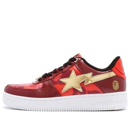 A BATHING APE Bape STA CNY Leather Low 'Red' 1J22-191-003-RED-IYAMIUIO