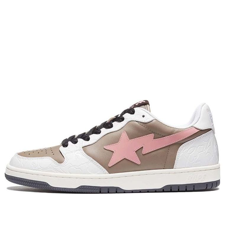 A BATHING APE Bape Court Sta 'White Beige Pink' BAPE-COURTSTA-WHITE-IYAMIUIO