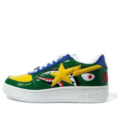 A Bathing Ape Bape sta Low M2 'Green Shark Face' 1G30-191-002GRN-IYAMIUIO