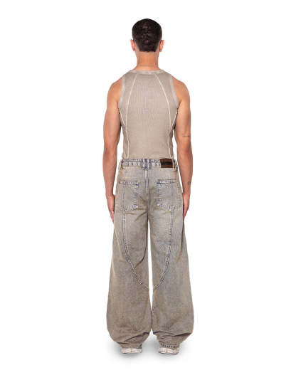 Claw Denim Light Grey Yellow-IYAMIUIO