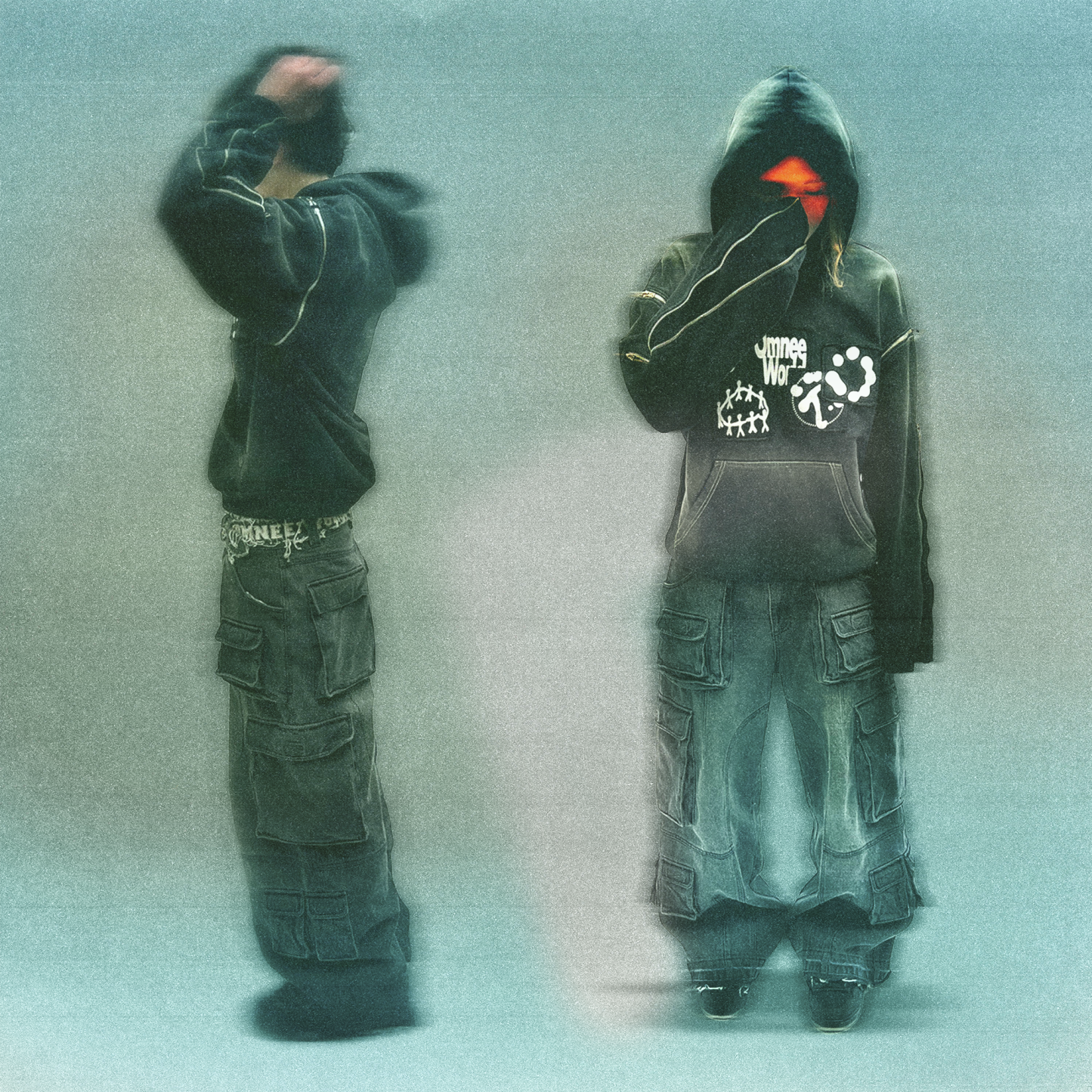 heavy denim cargos-IYAMIUIO