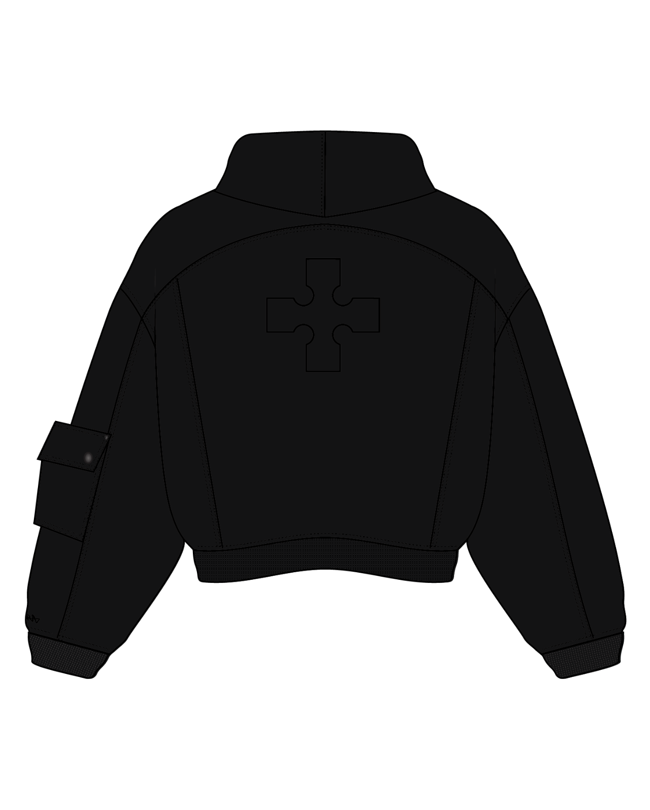 "Flame" Hoodie Black-IYAMIUIO