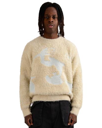 Fusion Mohair Sweater Beige-IYAMIUIO