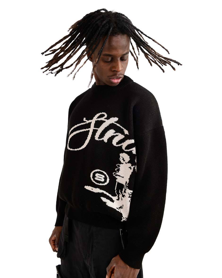 Echoes Knit Sweater Black-IYAMIUIO