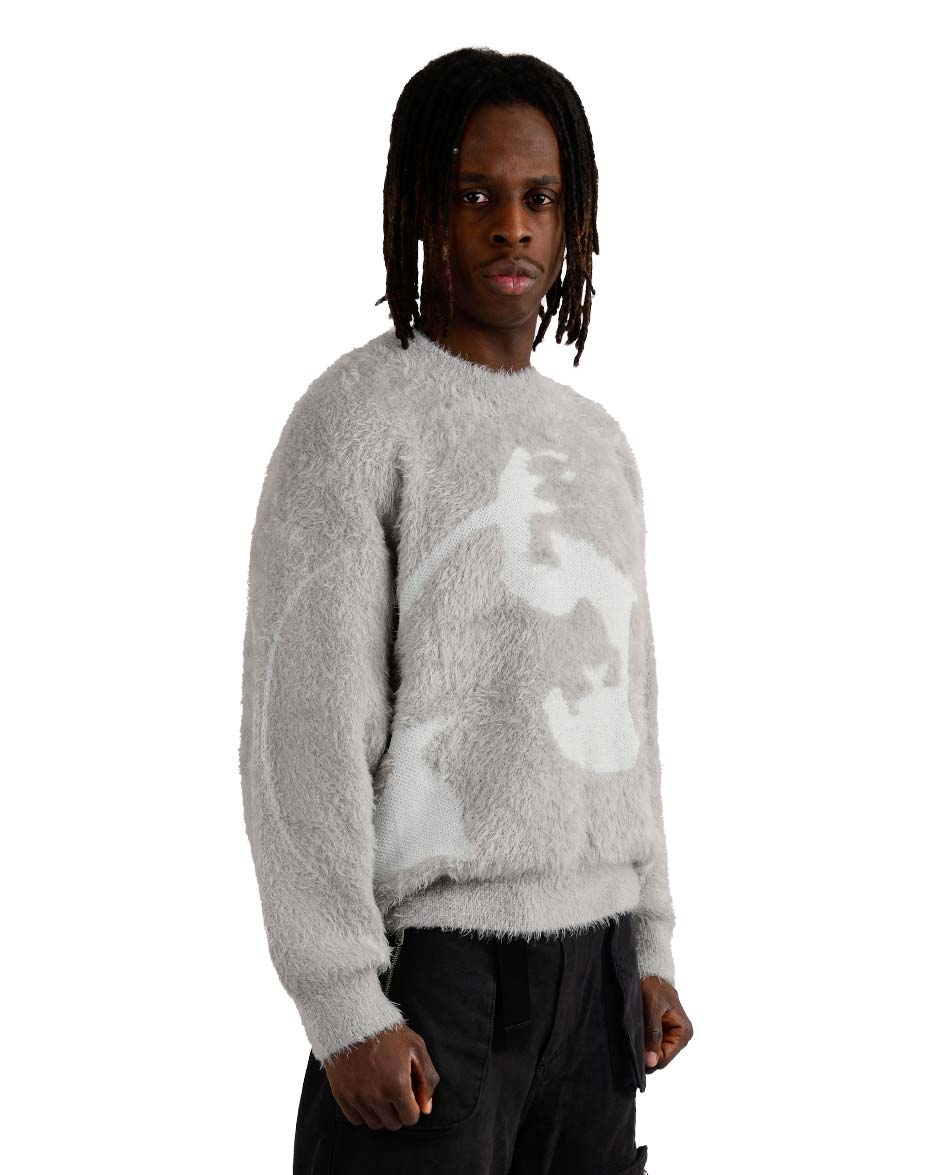 Fusion Mohair Sweater Grey-IYAMIUIO